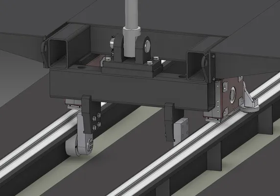 Fahrwerk mit Gegenhalter